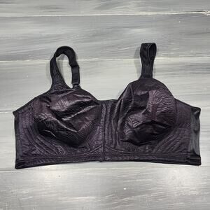 Playtex 18 Hour Posture Boost Front Close Wireless Bra E525 Black 44DD